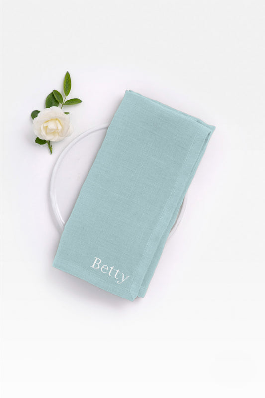 Linen Personalized Napkin Set