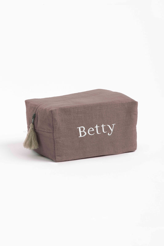 Linen Personalized Pouch