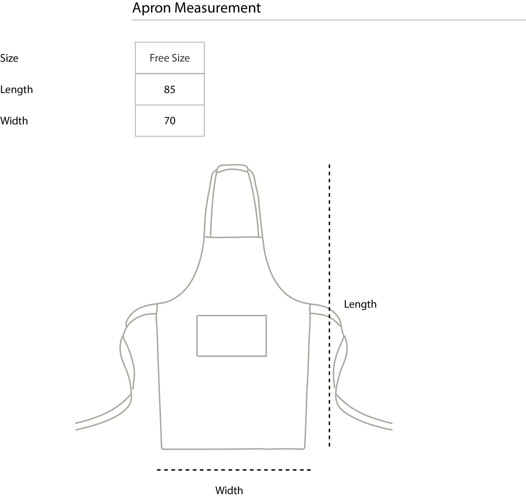 Size chart in centimetres