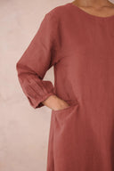 Linen Peach Dress