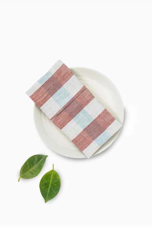 Linen Clara Napkin Set-Terracotta Clara