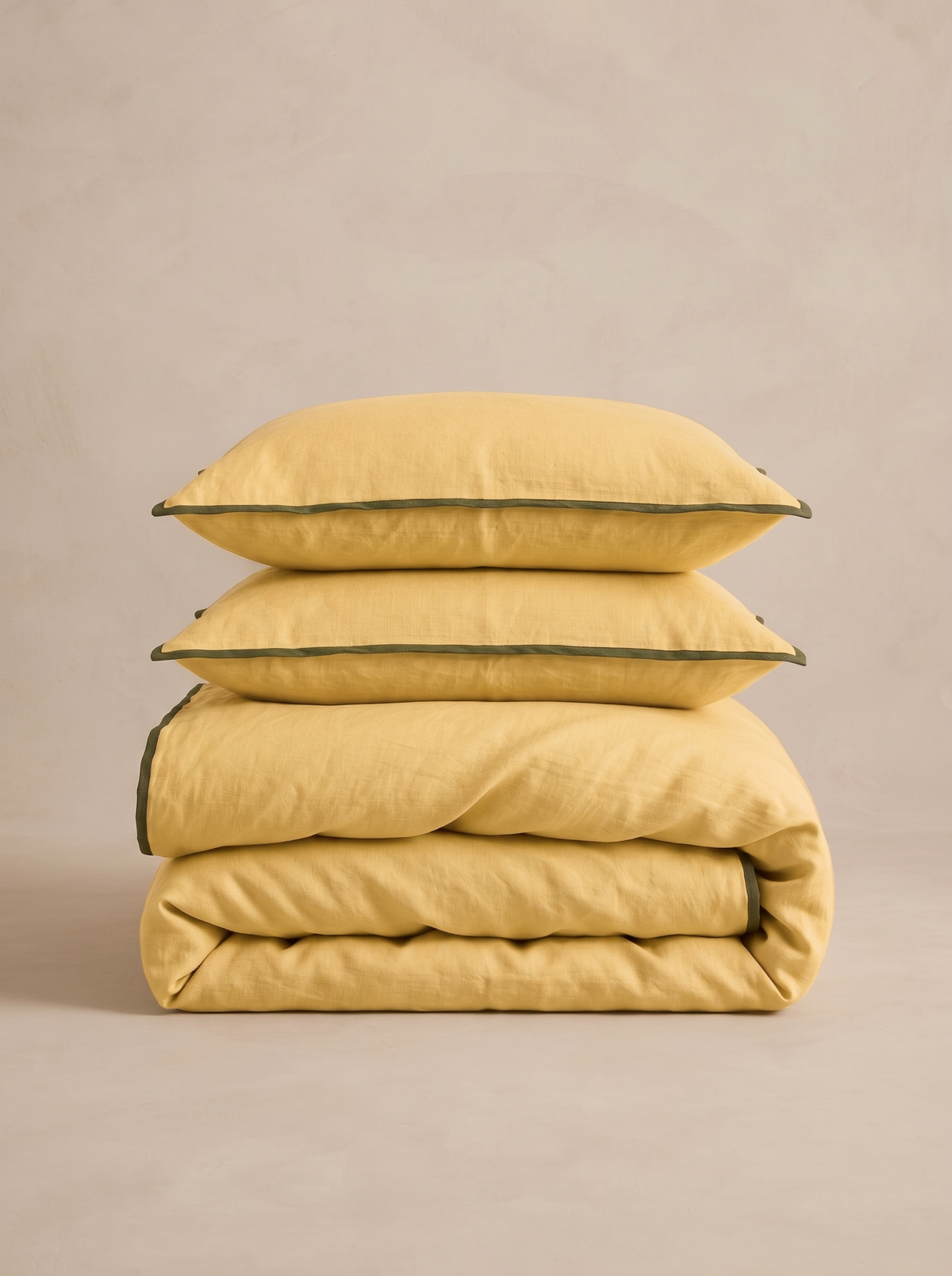 Linen Green Needled Duvet Cover