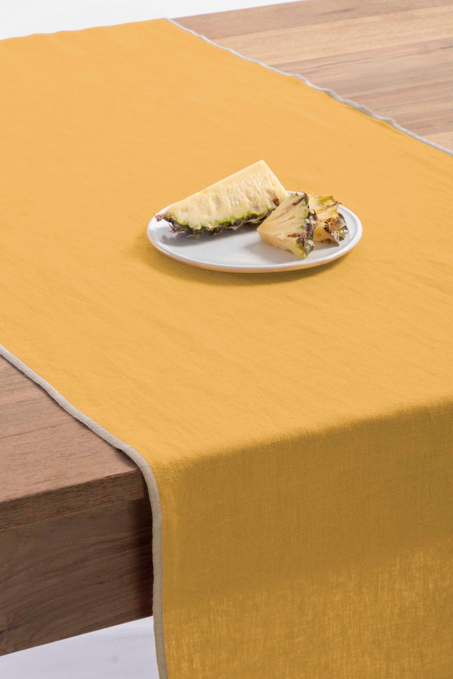 Linen Natural Needled Table Runner