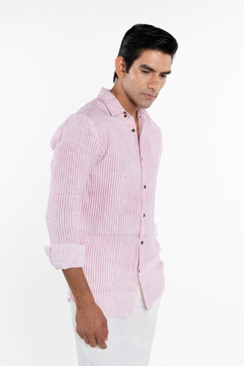 Linen Orion Shirt (Wabi Sabi Pink)