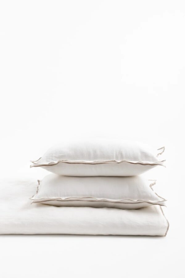 Linen Natural Needled Duvet Cover Set (Angora White)